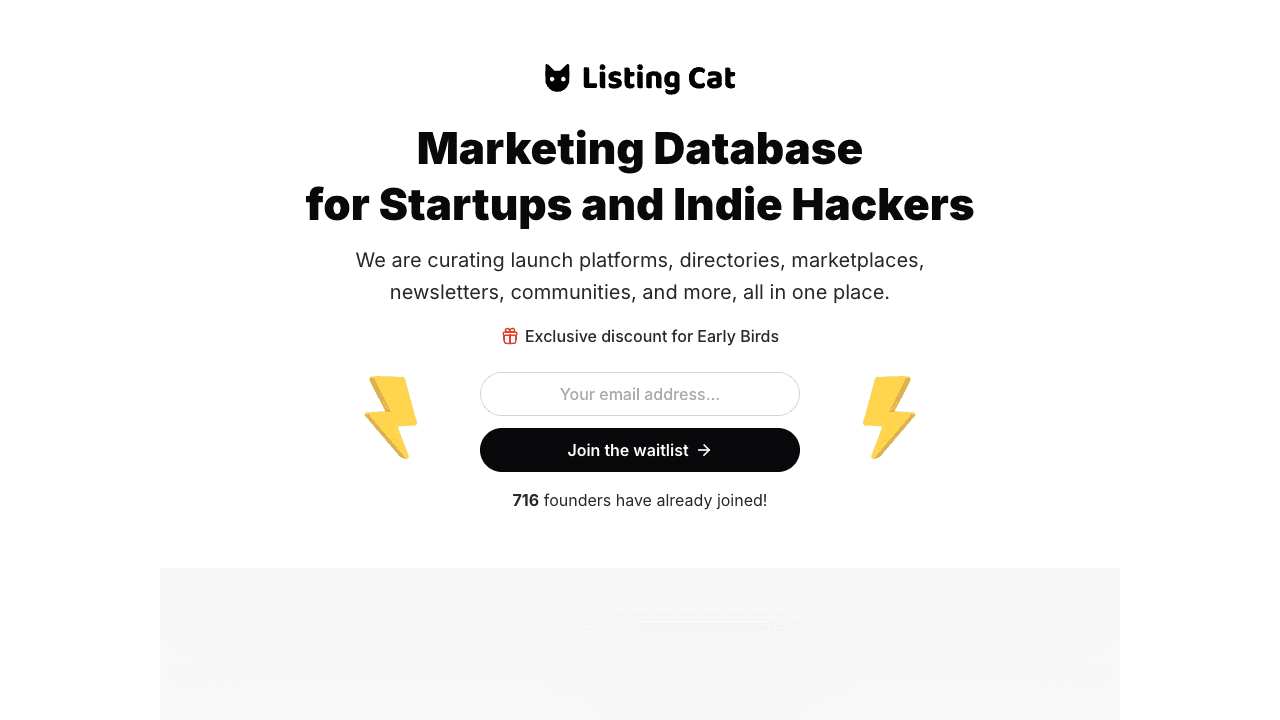 Screenshot of ListingCat