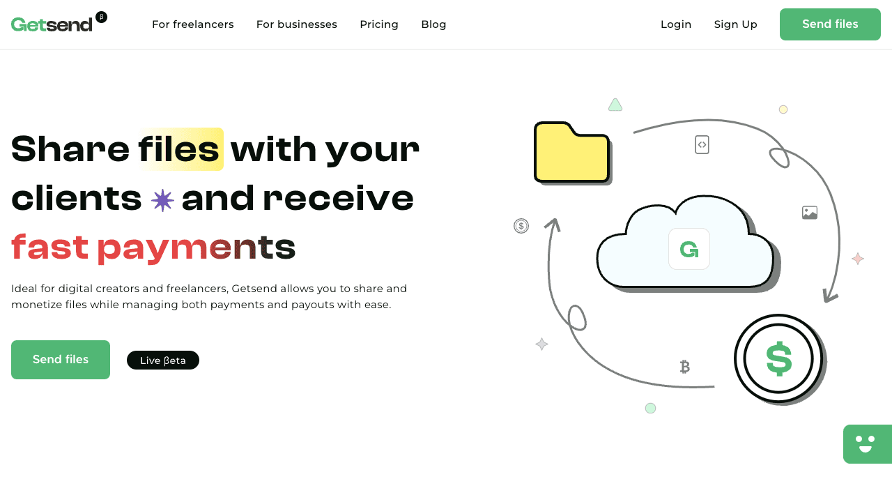 Screenshot of Getsend