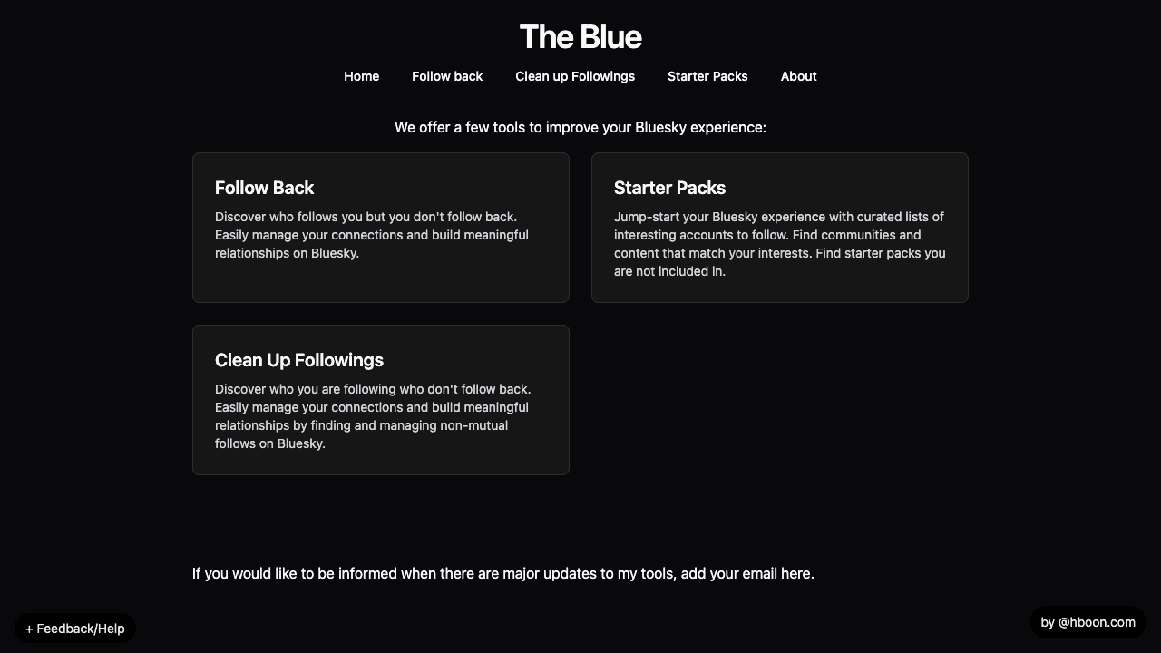 Screenshot of TheBlue