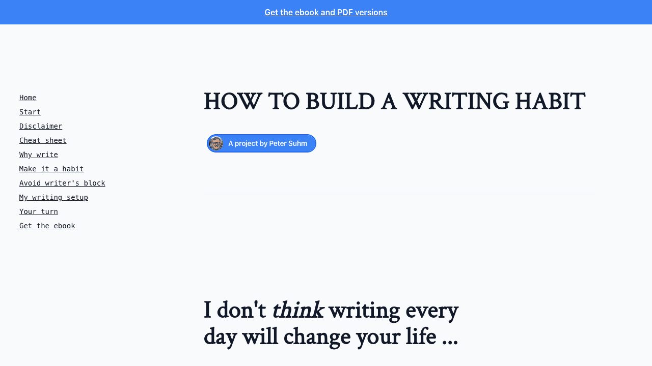 Screenshot of Writing Habit