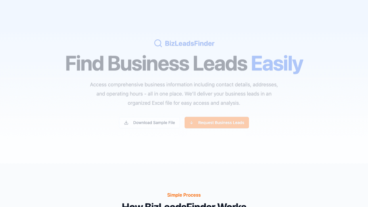 Screenshot of BizLeadsFinder