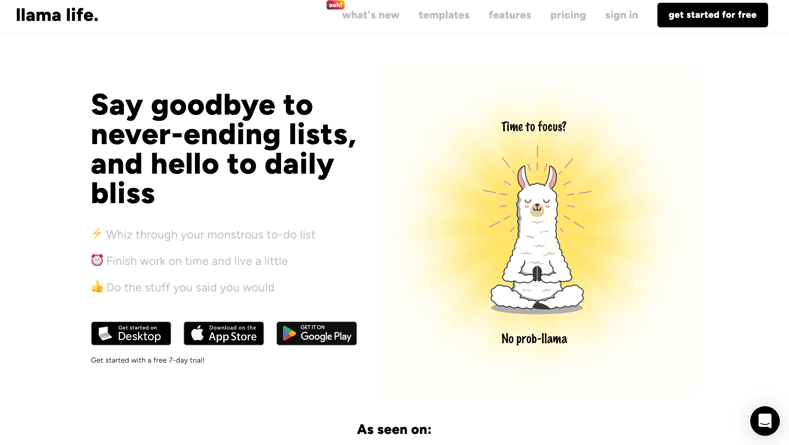 Screenshot of Llama Life